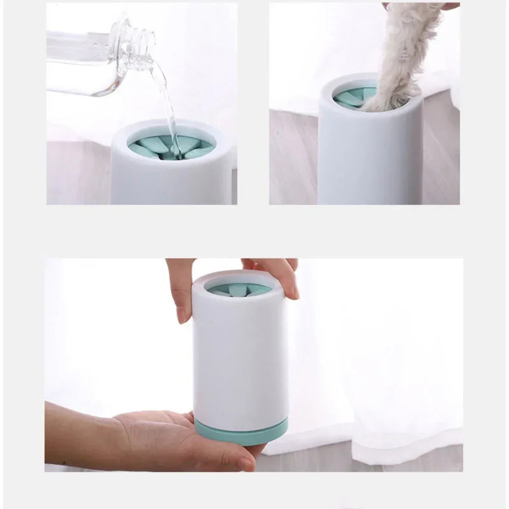 Pet Foot Washer Cup Soft Silicone Foot Cup Cat Foot Cleaning Bucket Dog Paw Cleaner Cup Manual Quick Paw Wash Cleaner